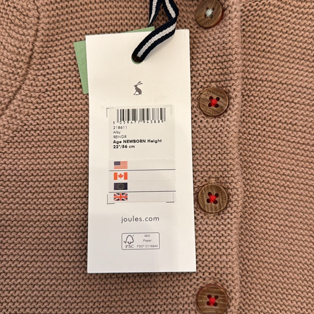 🆕 Joules Newborn Reindeer Sweater 🆕 - Picture 2 of 4